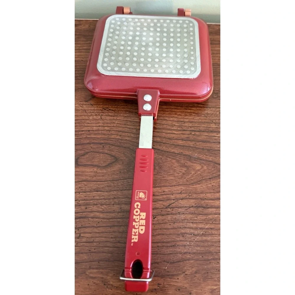 Red Copper FlipWich Non-Stick Stovetop Panini &‎ Sandwich Maker. New - NO - Box